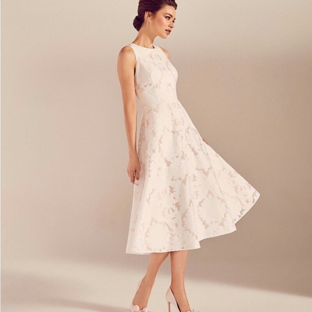 Ted Baker baby pink and white dress